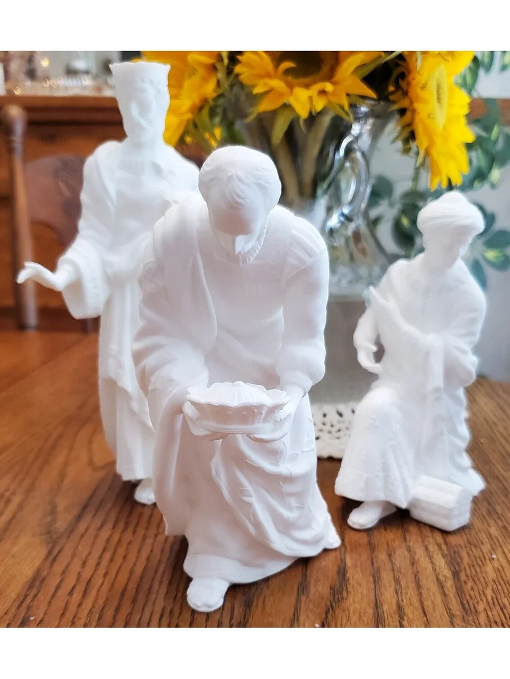 Vtg Lenox White Porceline Nativity